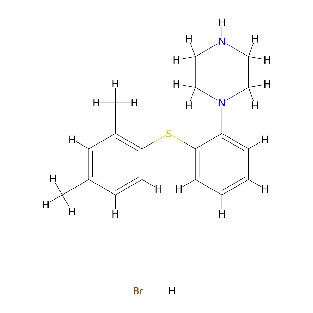 Vortioxetine Hydrobromide molecular structure, CAS 960203-27-4