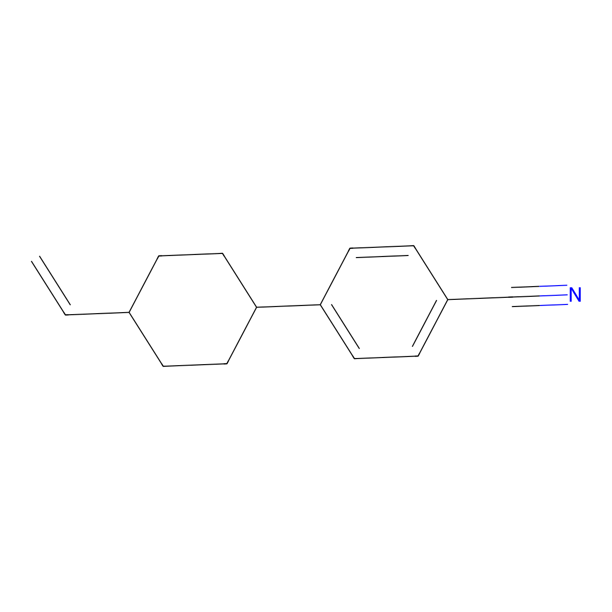 4-(trans-4-Vinylcyclohexyl)benzonitrile molecular structure, CAS 96184-42-8