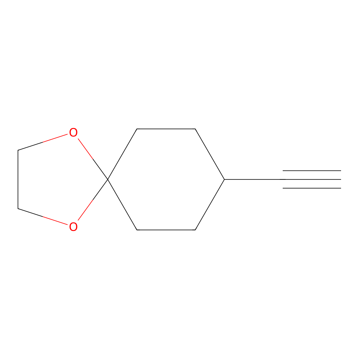 8-Ethynyl-1,4-dioxaspiro[4.5]decane molecular structure, CAS 96184-86-0