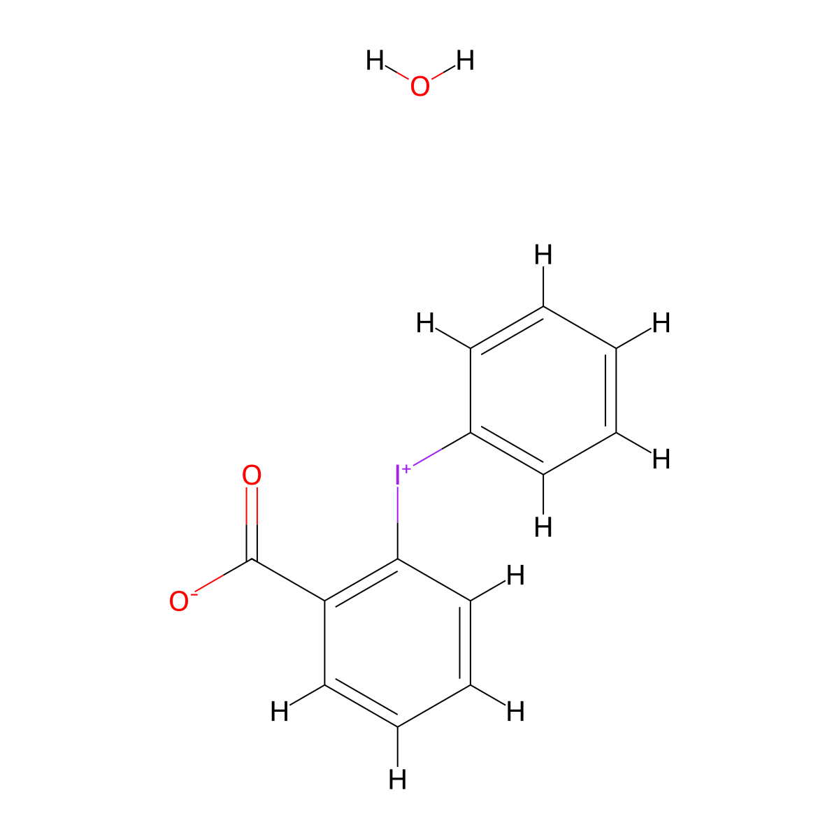 Iodonium, (2-carboxyphenyl)phenyl-, inner salt, hydrate (1:1) molecular structure, CAS 96195-89-0