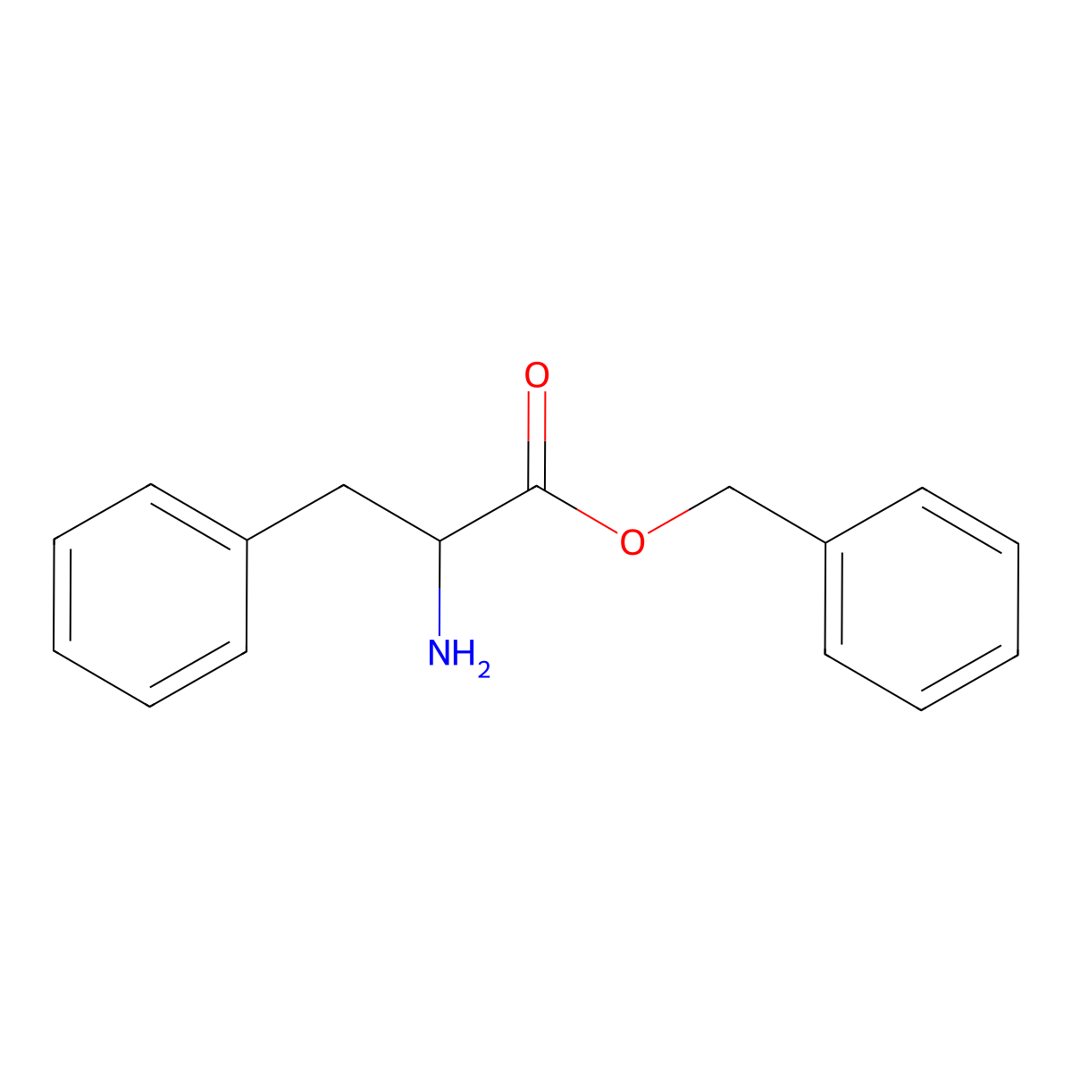 Benzyl 3-phenyl-L-alaninate molecular structure, CAS 962-39-0