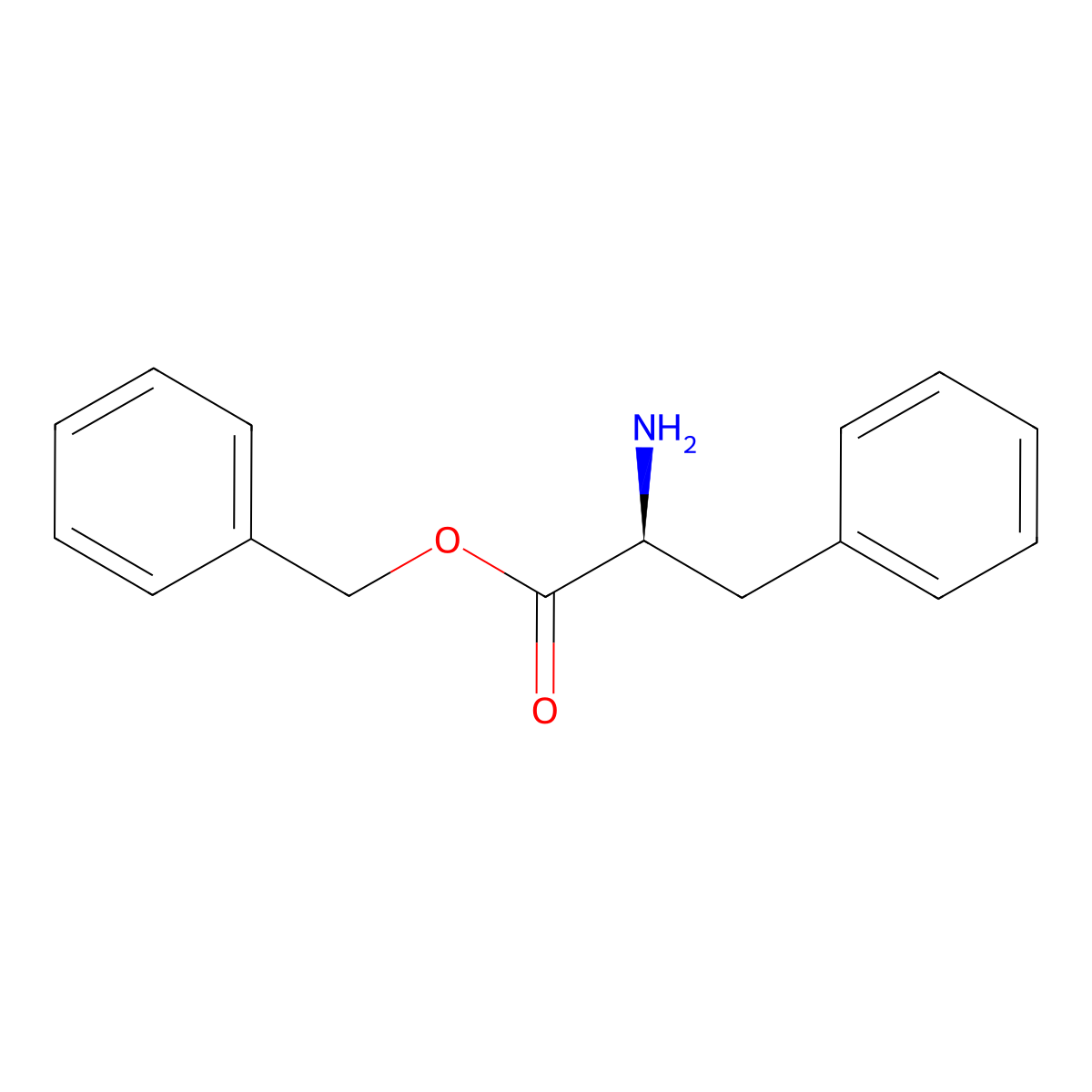Benzyl 3-phenyl-L-alaninate molecular structure, CAS 962-39-0
