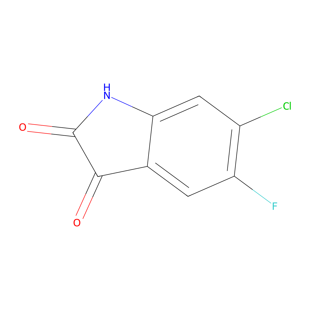 5-Fluoro-6-chloroisatin molecular structure, CAS 96202-57-2