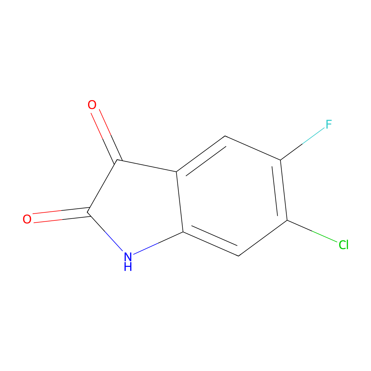 5-Fluoro-6-chloroisatin molecular structure, CAS 96202-57-2