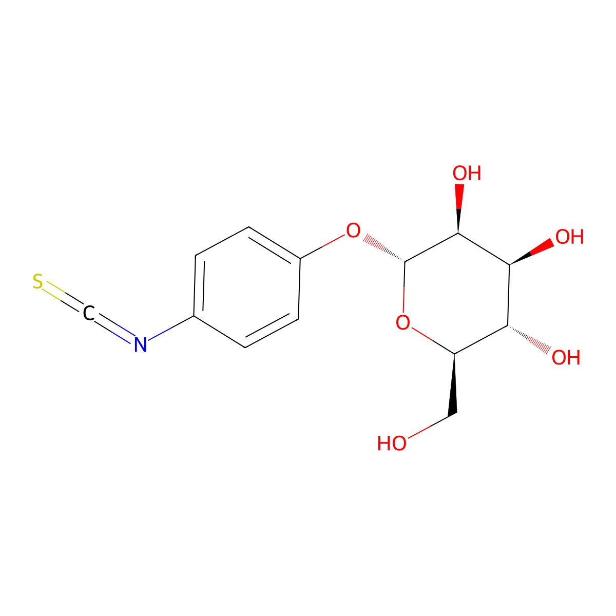 4-Isothiocyanatophenyl alpha-D-mannopyranoside molecular structure, CAS 96345-79-8