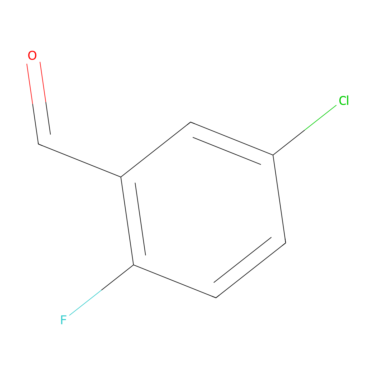 5-Chloro-2-fluorobenzaldehyde molecular structure, CAS 96515-79-6