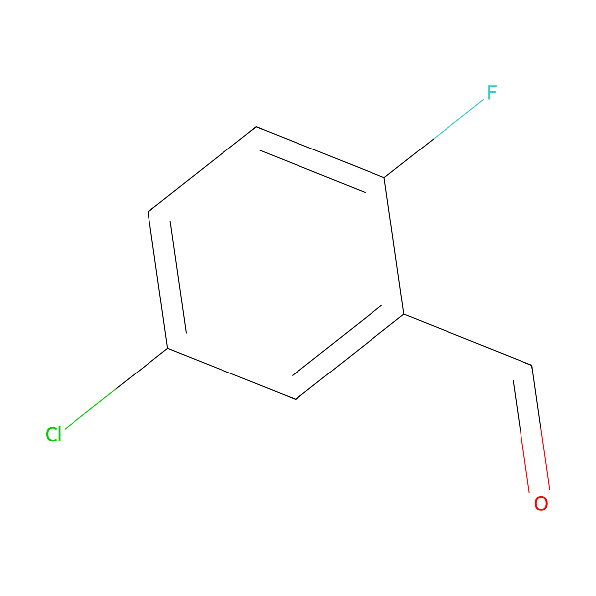 5-Chloro-2-fluorobenzaldehyde molecular structure, CAS 96515-79-6