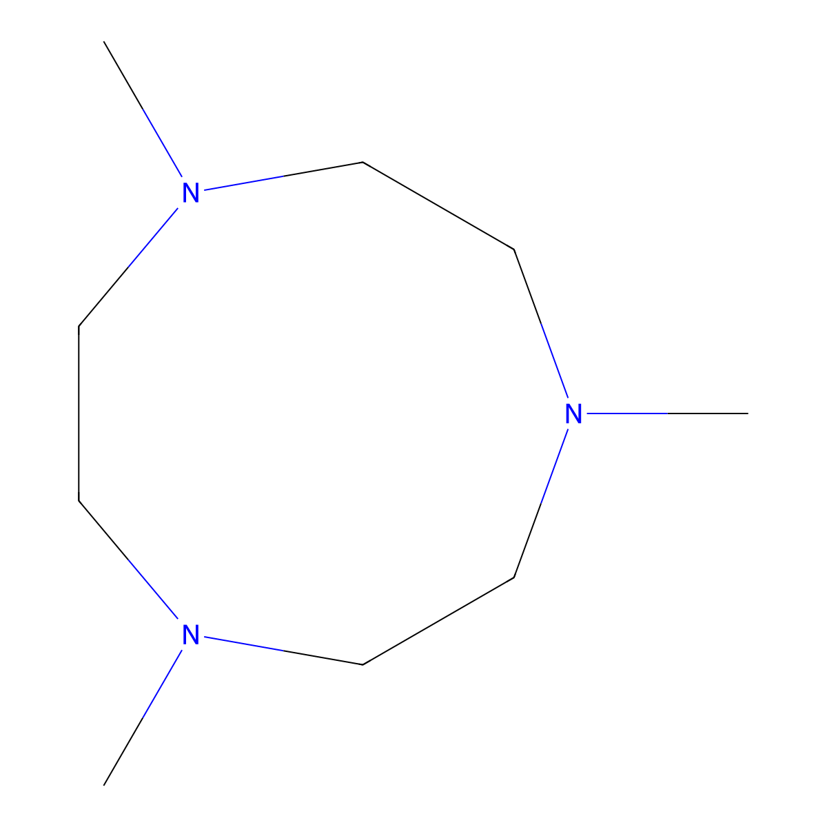 1,4,7-Trimethyl-1,4,7-triazacyclononane molecular structure, CAS 96556-05-7