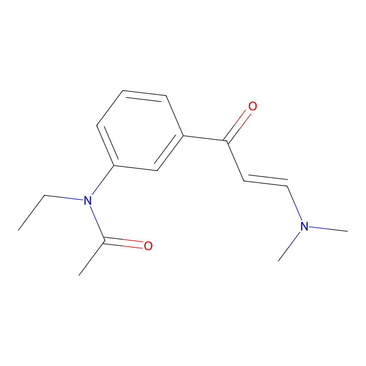 N-(3-(3-(Dimethylamino)-1-oxo-2-propenyl)phenyl)-N-ethylacetamide molecular structure, CAS 96605-66-2