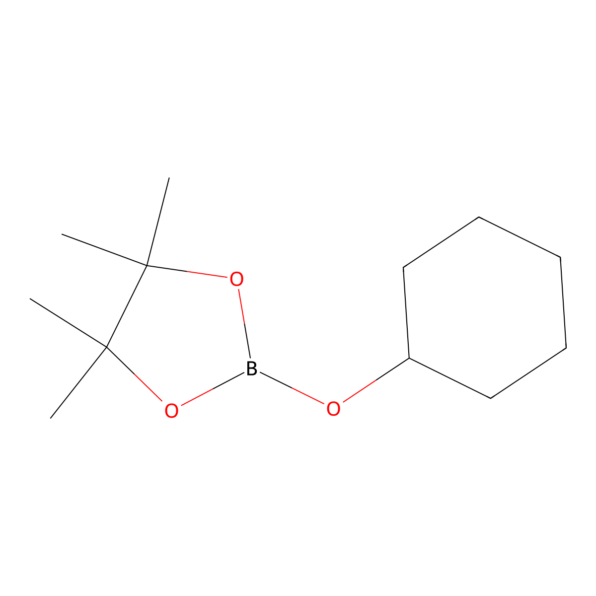2-(Cyclohexyloxy)-4,4,5,5-tetramethyl-1,3,2-dioxaborolane molecular structure, CAS 96649-78-4