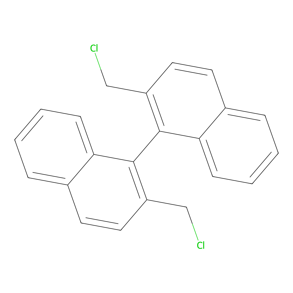 2,2'-Bis(chloromethyl)-1,1'-binaphthalene molecular structure, CAS 96693-27-5