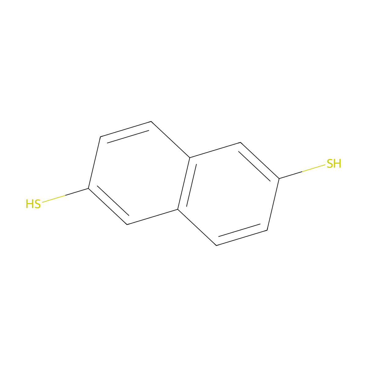 Naphthalene-2,6-dithiol molecular structure, CAS 96892-95-4