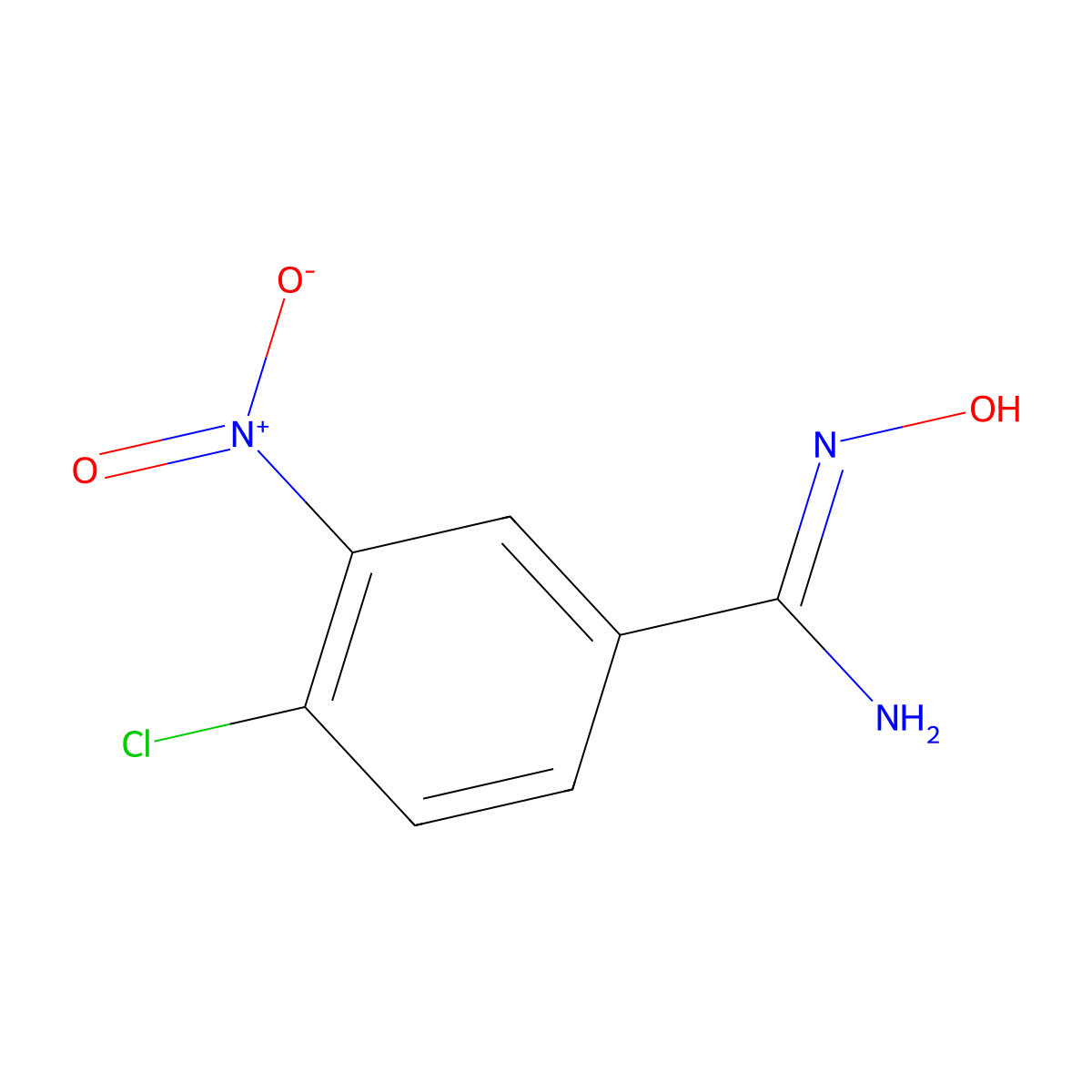 4-Chloro-N'-hydroxy-3-nitrobenzimidamide molecular structure, CAS 96898-75-8