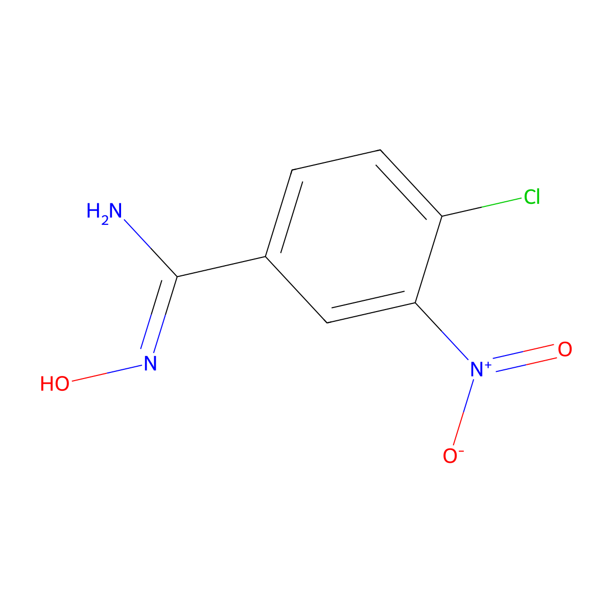 4-Chloro-N'-hydroxy-3-nitrobenzimidamide molecular structure, CAS 96898-75-8