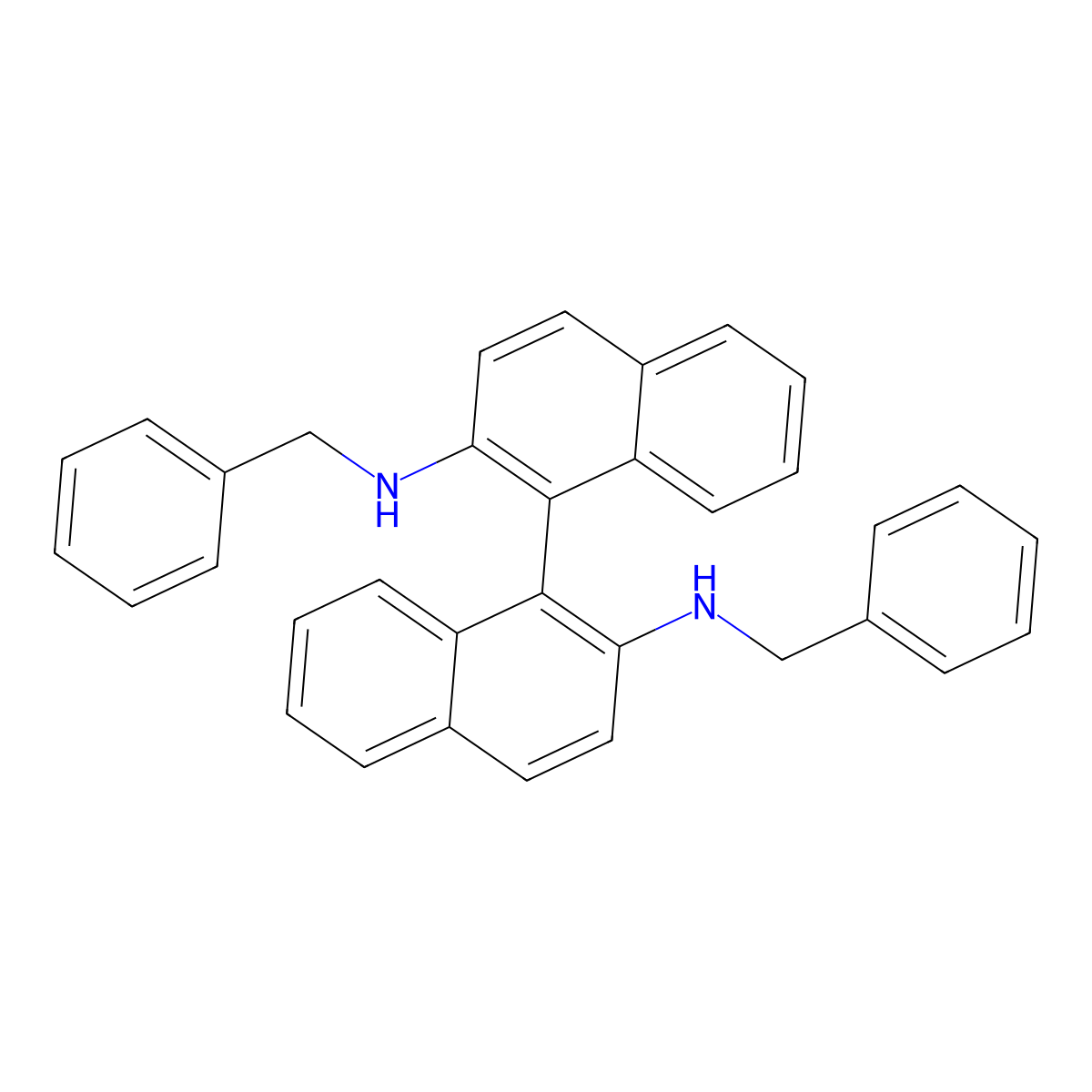 (S)-N2,N2'-Dibenzyl-[1,1'-binaphthalene]-2,2'-diamine molecular structure, CAS 96948-51-5