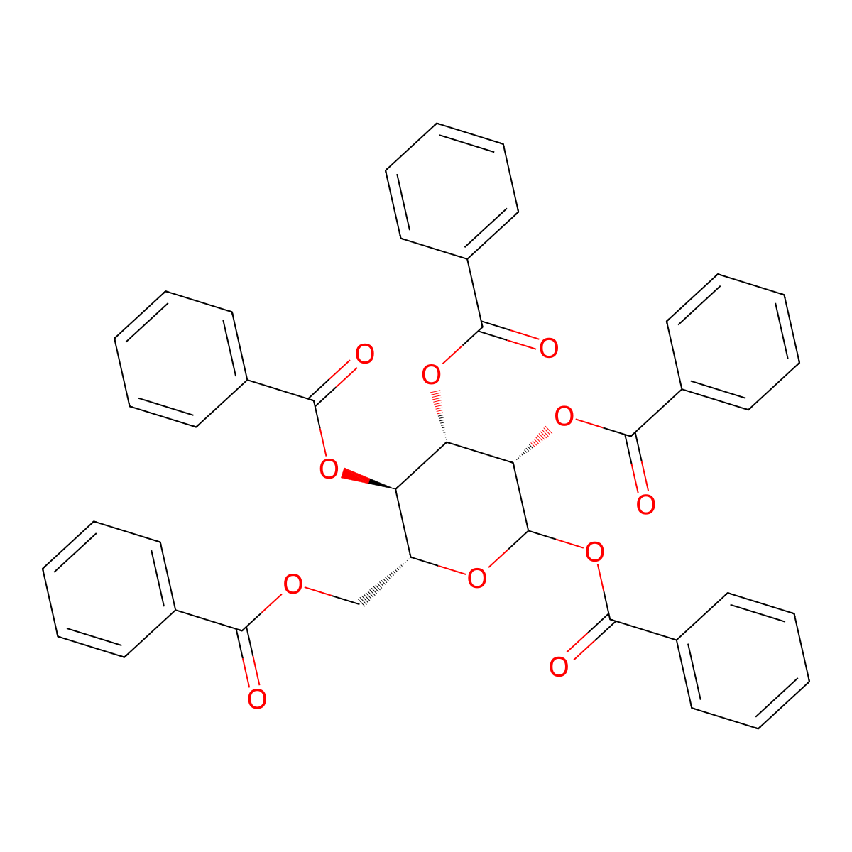 1,2,3,4,6-Penta-O-benzoyl-D-mannopyranose molecular structure, CAS 96996-90-6