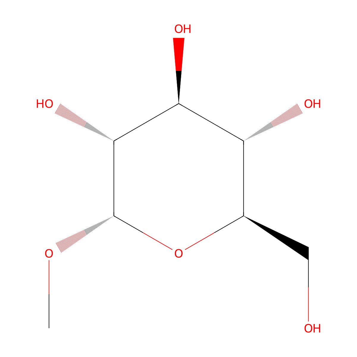 methyl alpha-D-glucopyranoside molecular structure, CAS 97-30-3