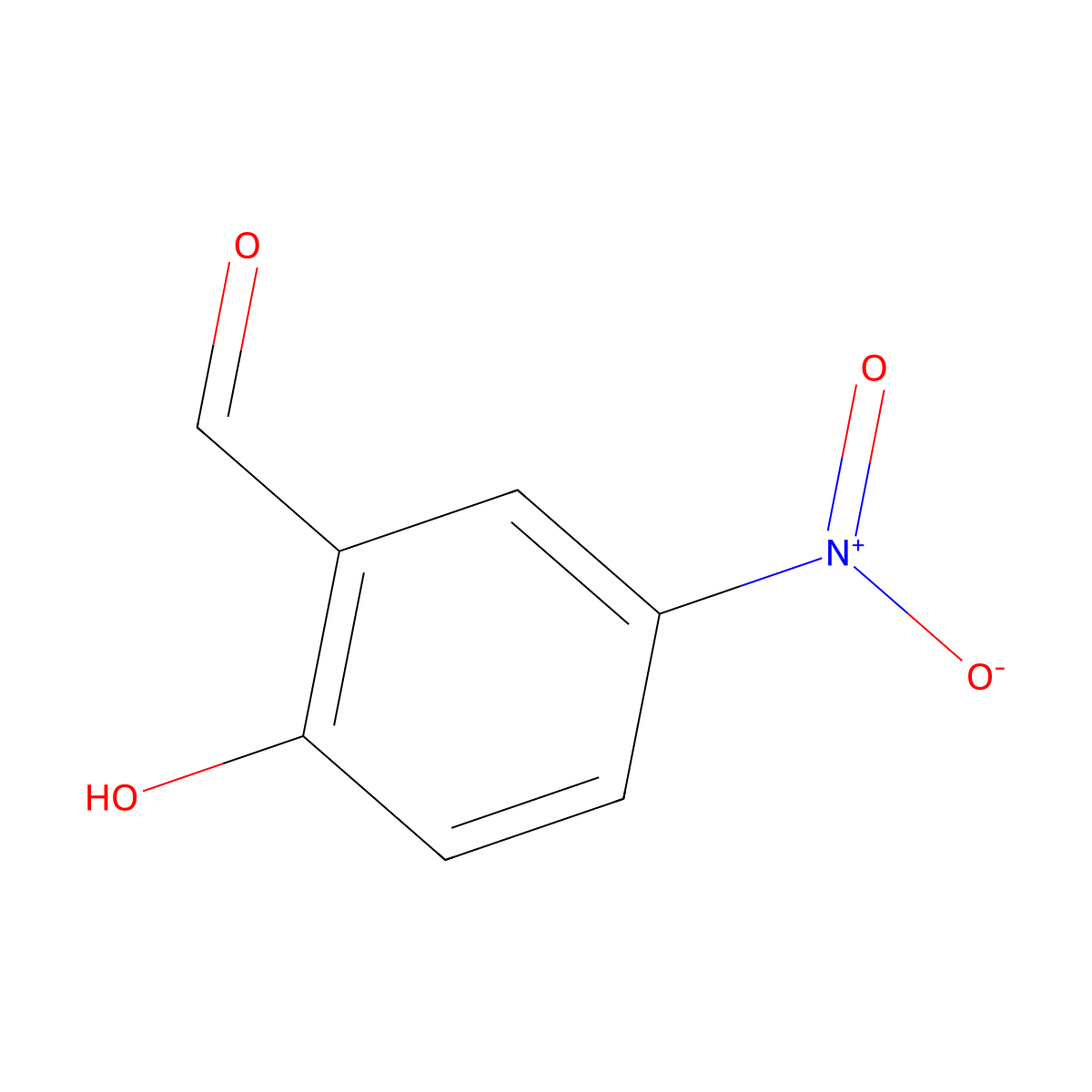 5-Nitrosalicylaldehyde molecular structure, CAS 97-51-8