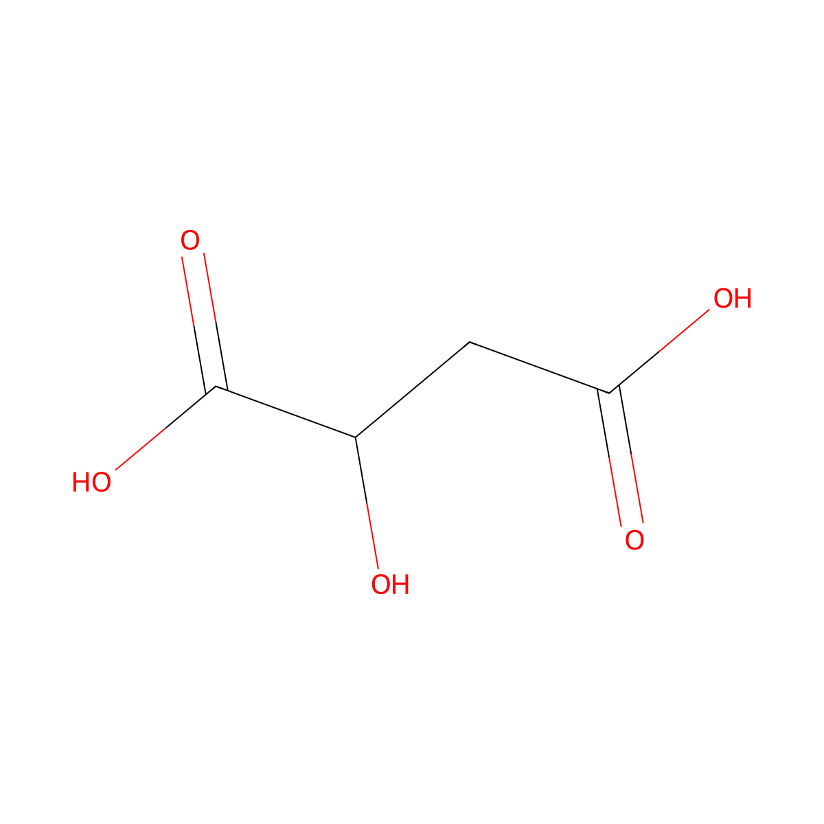 L-Malic Acid molecular structure, CAS 97-67-6