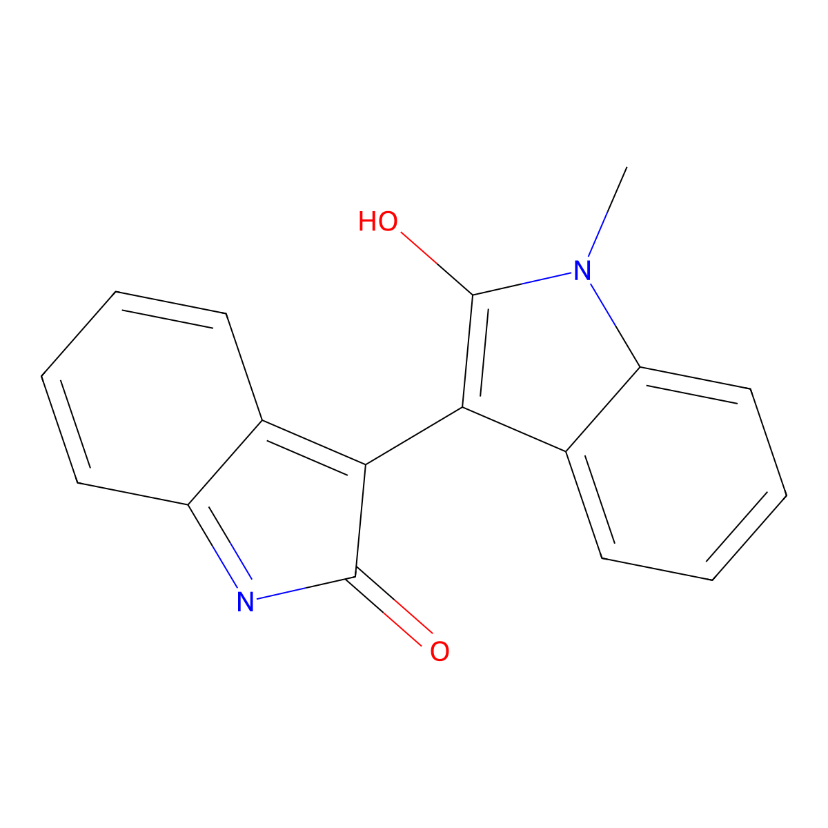 Meisoindigo molecular structure, CAS 97207-47-1