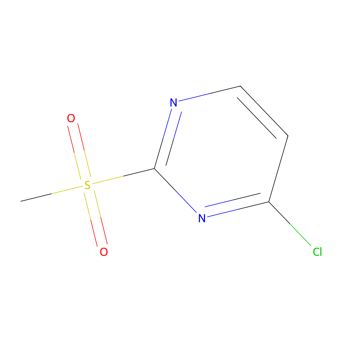 4-Chloro-2-(methylsulfonyl)pyrimidine molecular structure, CAS 97229-11-3