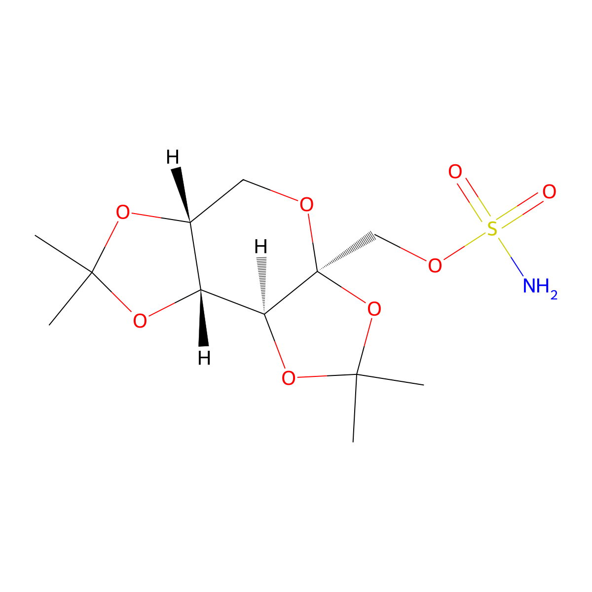 Topiramate molecular structure, CAS 97240-79-4