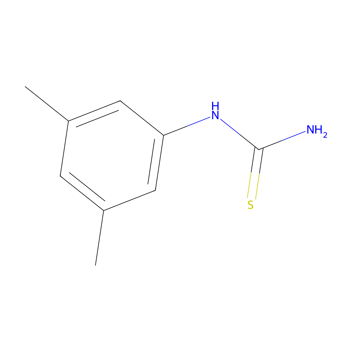(3,5-Dimethylphenyl)thiourea molecular structure, CAS 97480-60-9