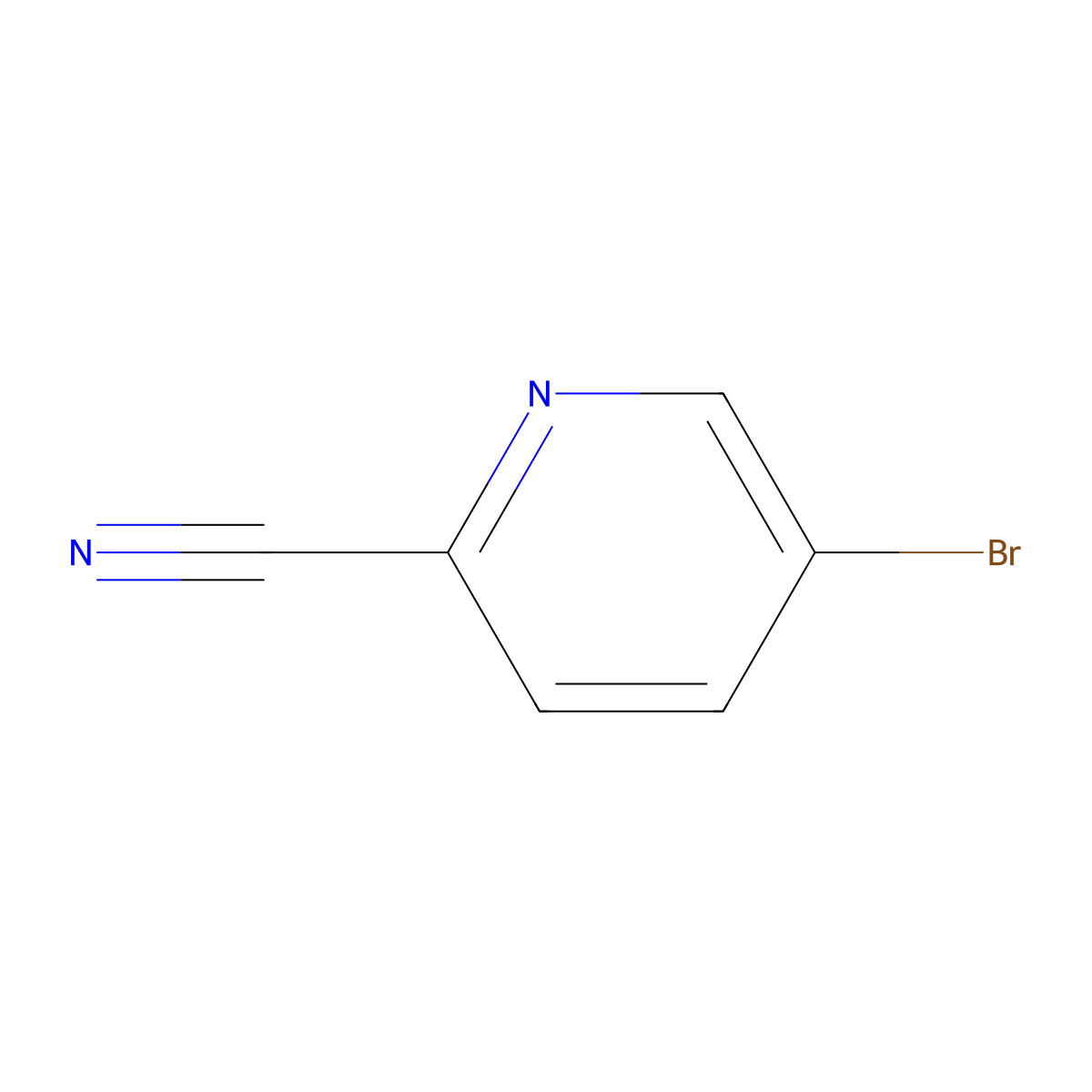 5-Bromopyridine-2-carbonitrile molecular structure, CAS 97483-77-7