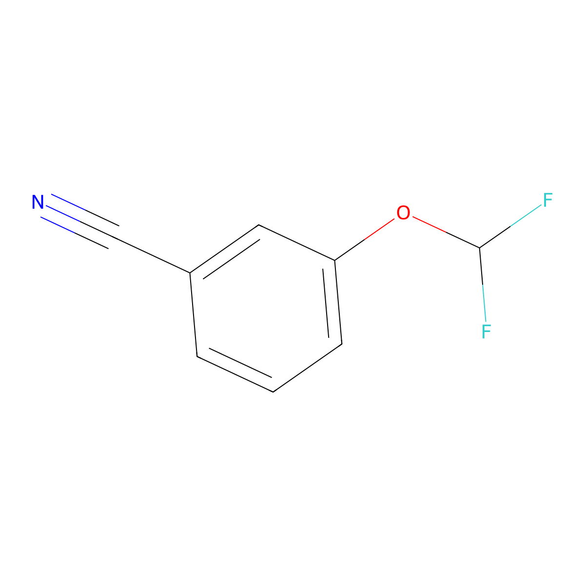 3-(Difluoromethoxy)benzonitrile molecular structure, CAS 97582-88-2