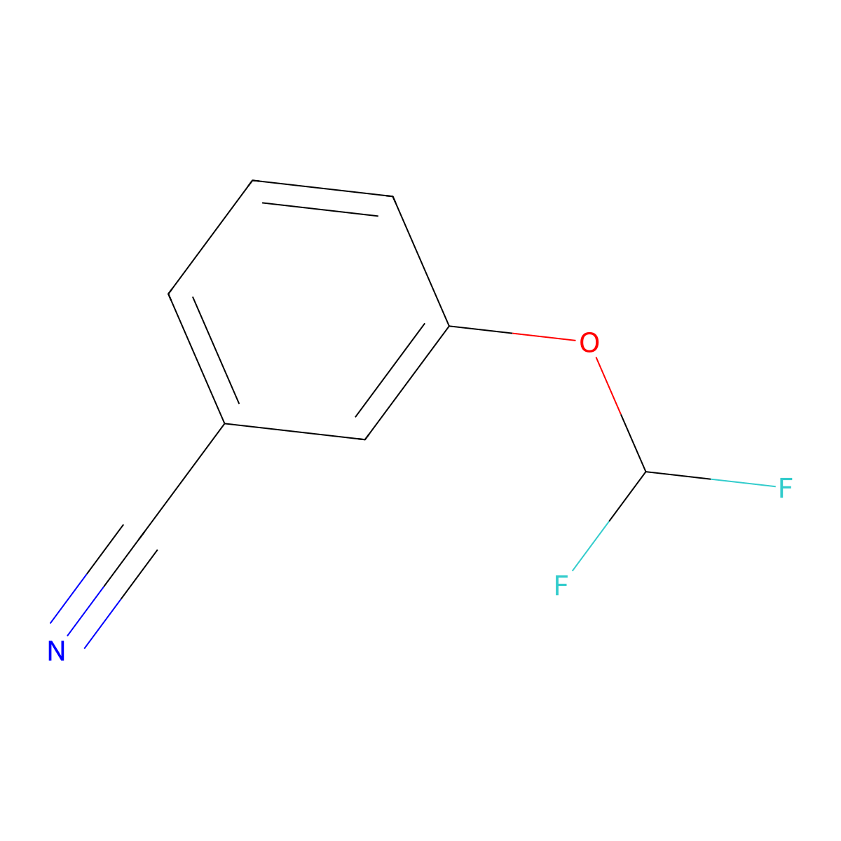 3-(Difluoromethoxy)benzonitrile molecular structure, CAS 97582-88-2