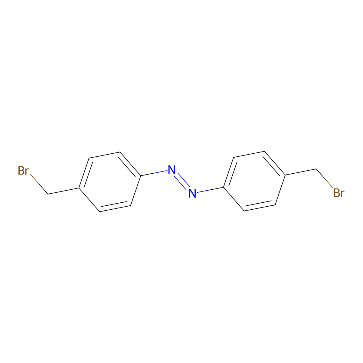 Diazene, bis[4-(bromomethyl)phenyl]- molecular structure, CAS 97654-99-4