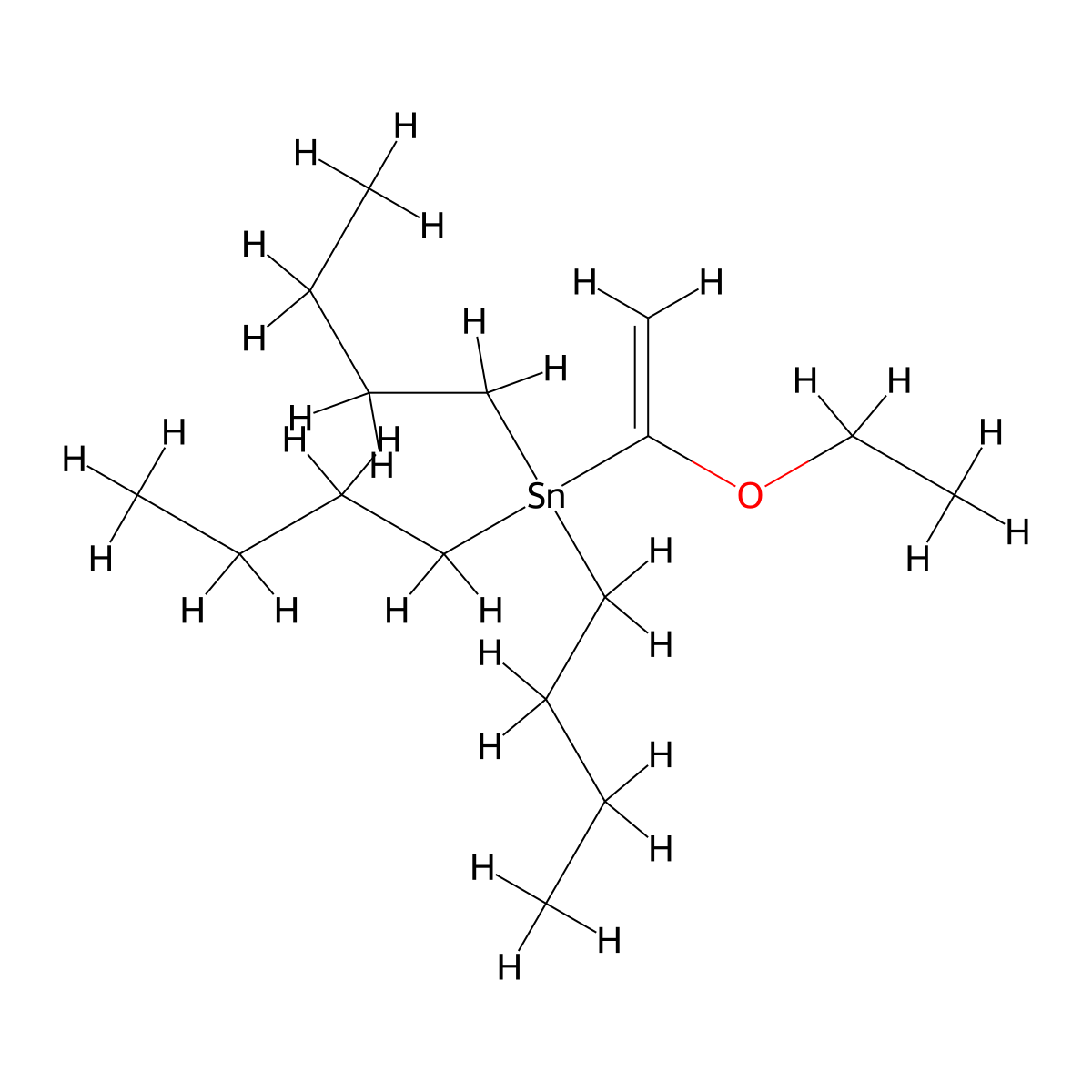 Stannane, tributyl(1-ethoxyethenyl)- molecular structure, CAS 97674-02-7