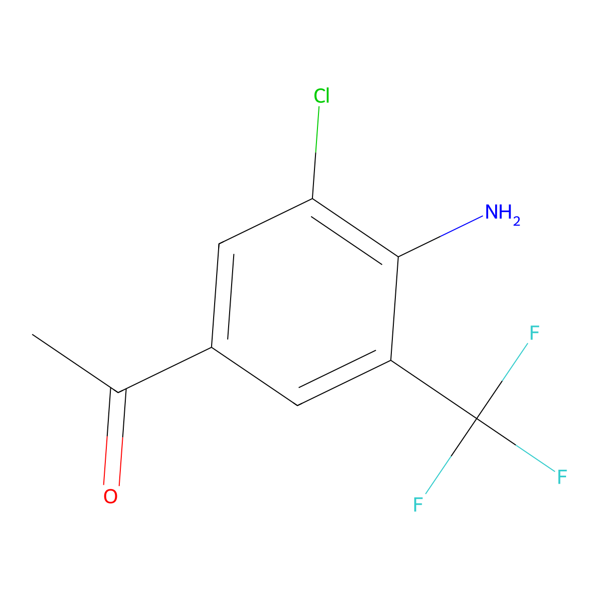 1-(4-Amino-3-chloro-5-(trifluoromethyl)phenyl)ethanone molecular structure, CAS 97760-76-4