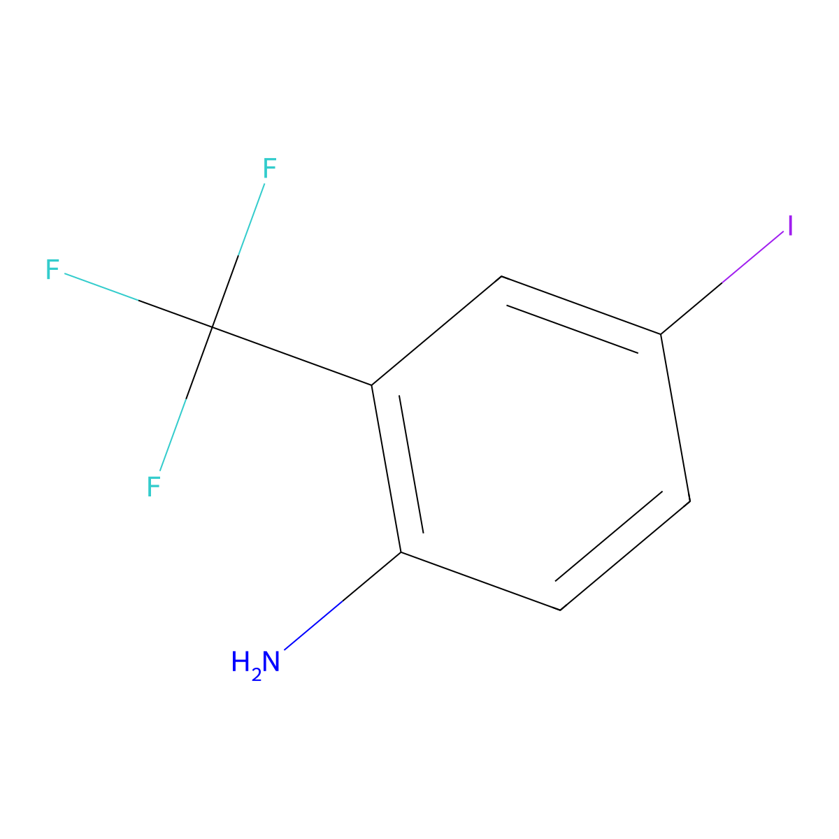 4-Iodo-2-(trifluoromethyl)aniline molecular structure, CAS 97760-97-9