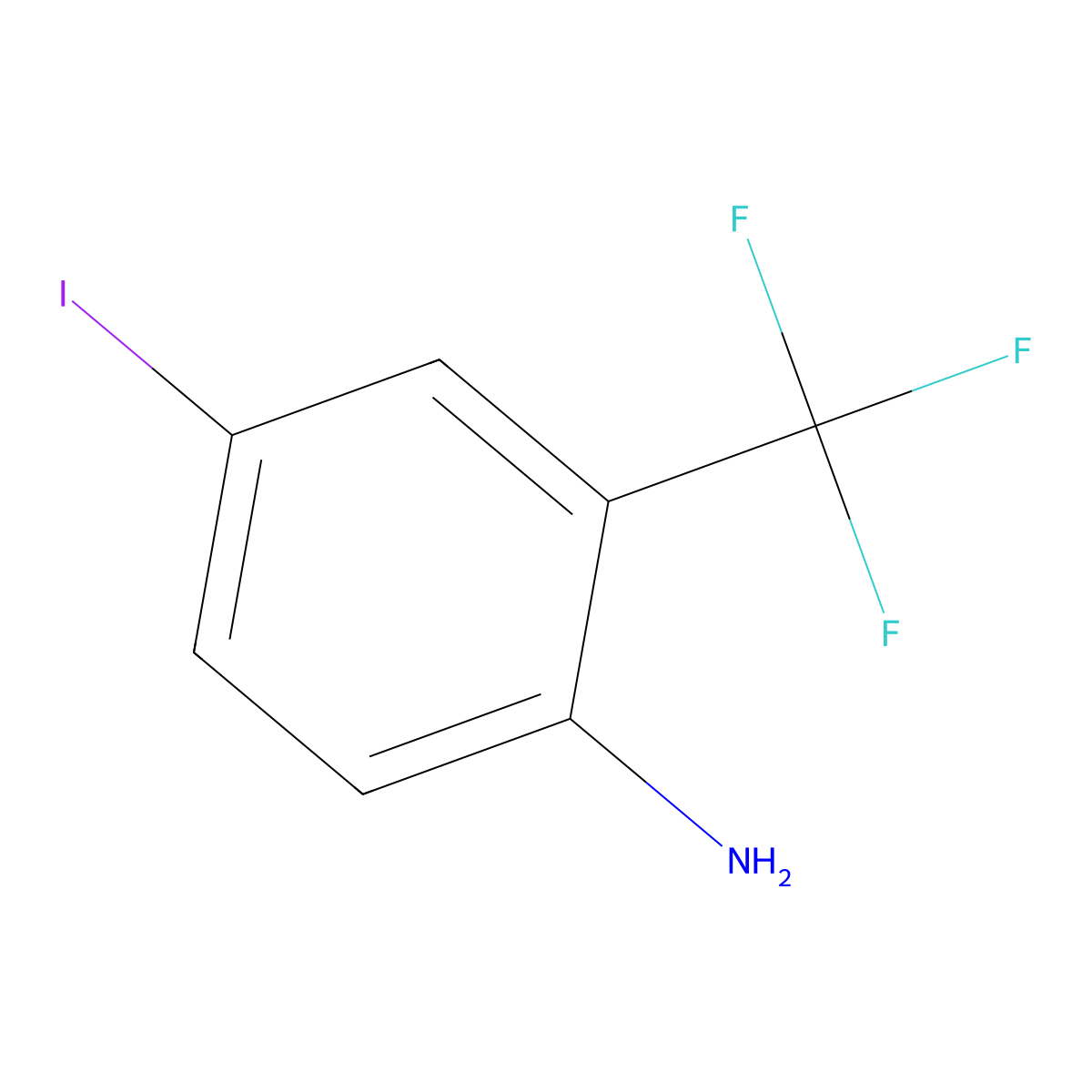 4-Iodo-2-(trifluoromethyl)aniline molecular structure, CAS 97760-97-9