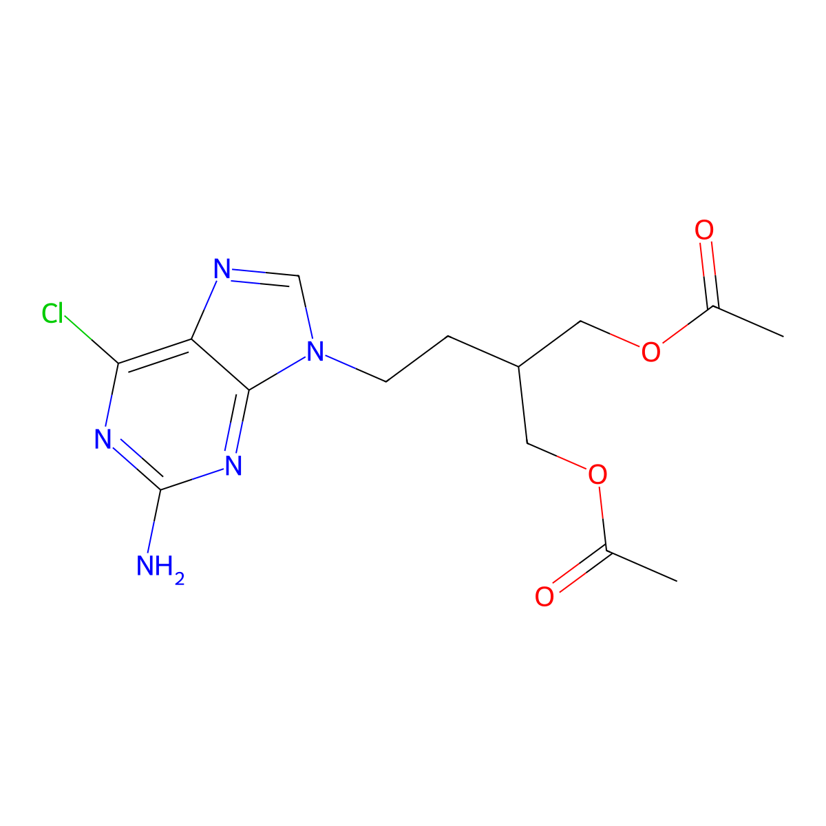 6-Chloro famciclovir molecular structure, CAS 97845-60-8