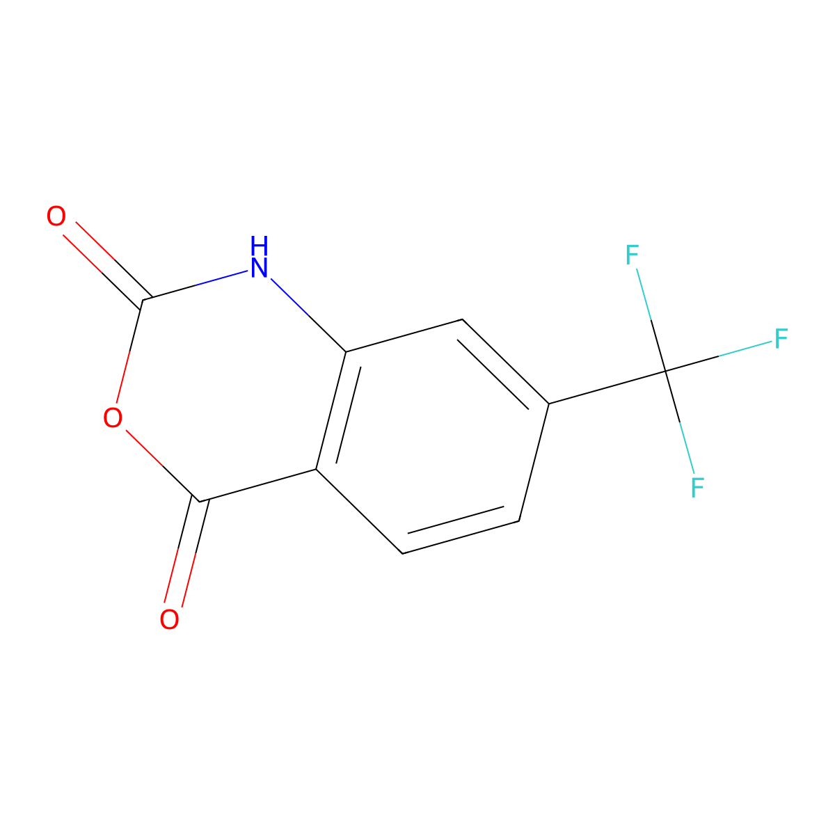 7-(trifluoromethyl)-2,4-dihydro-1H-3,1-benzoxazine-2,4-dione molecular structure, CAS 97928-01-3