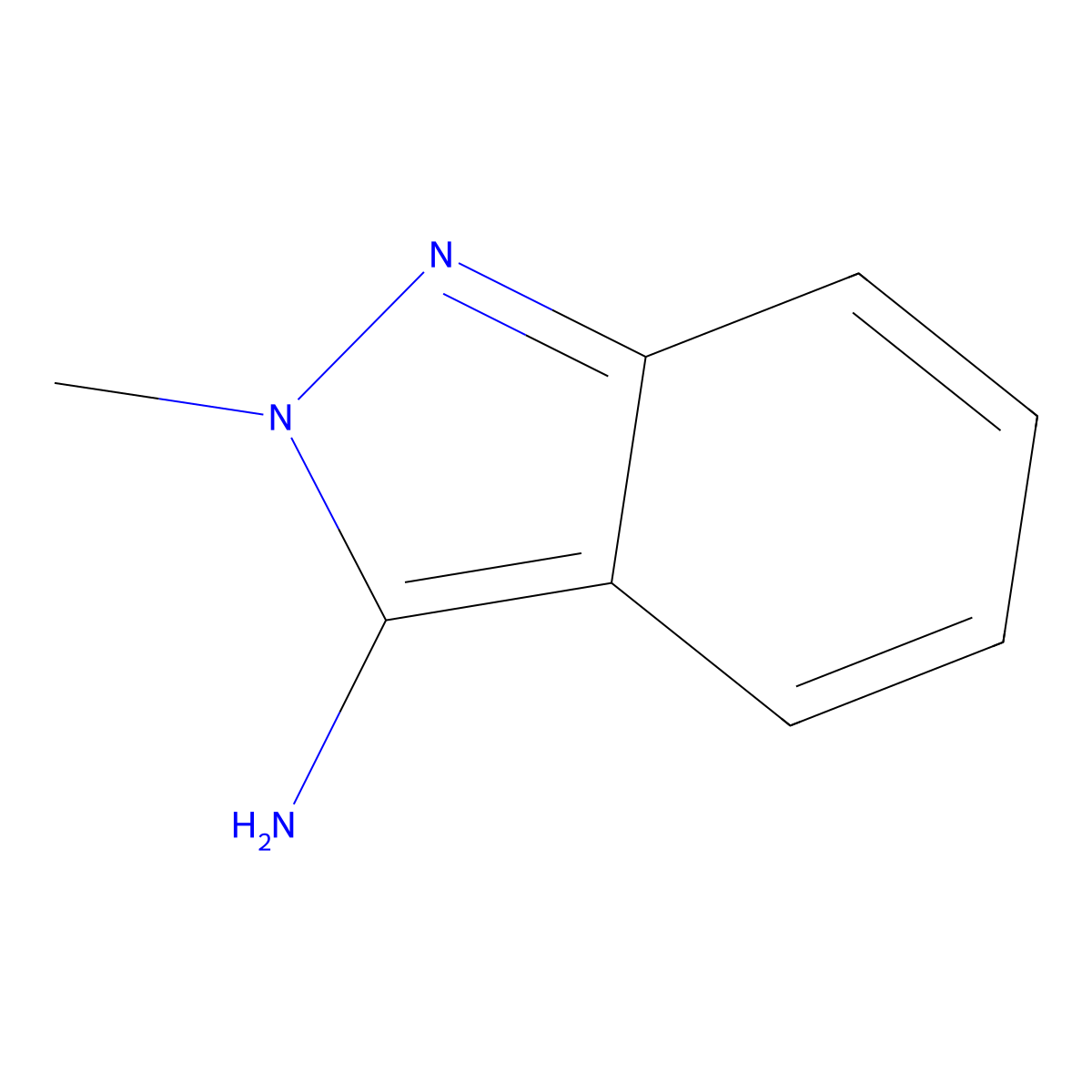 2-Methyl-2H-indazol-3-amine molecular structure, CAS 97990-19-7