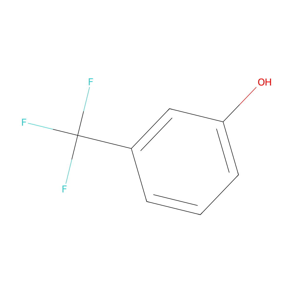 3-(Trifluoromethyl)phenol molecular structure, CAS 98-17-9