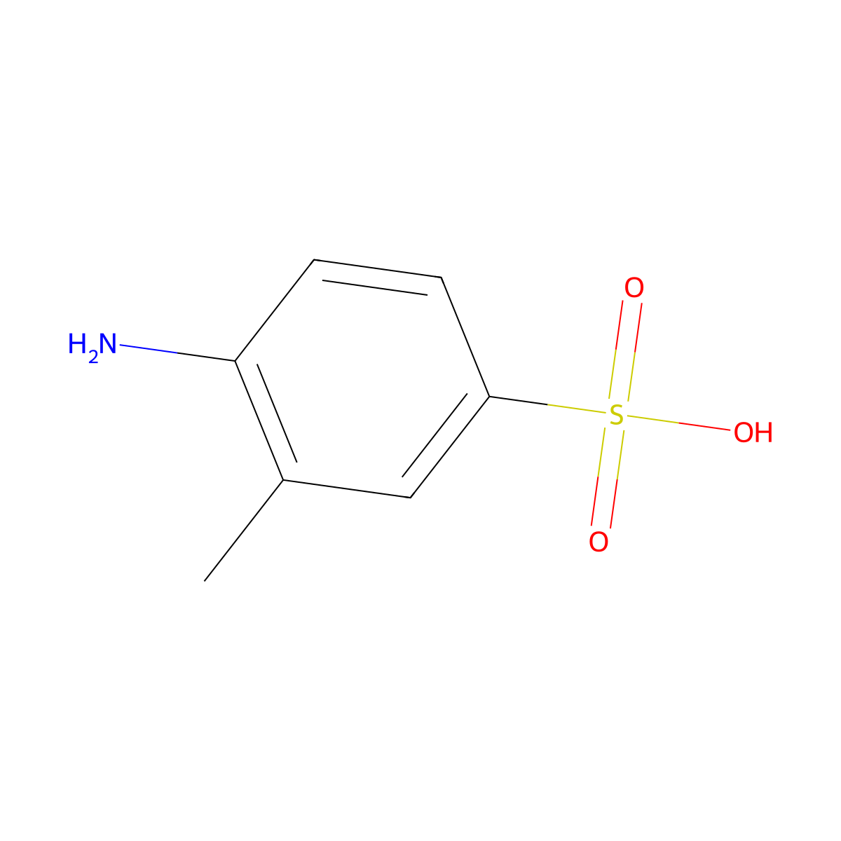 4-Amino-3-methylbenzenesulfonic acid molecular structure, CAS 98-33-9