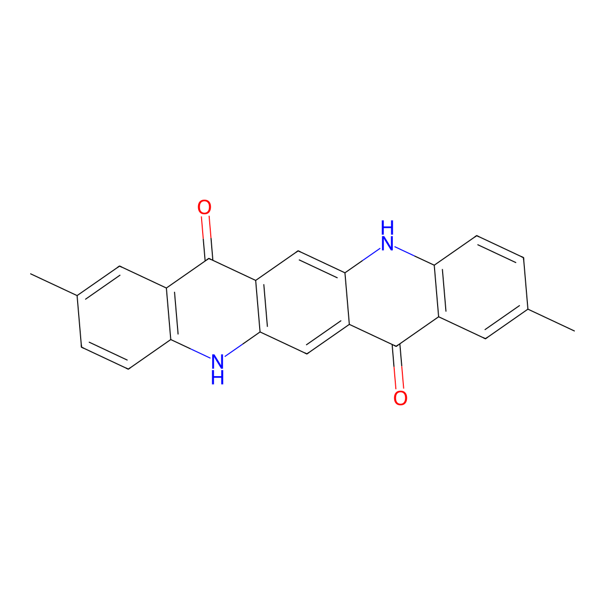 5,12-Dihydro-2,9-dimethylquino(2,3-b)acridine-7,14-dione molecular structure, CAS 980-26-7