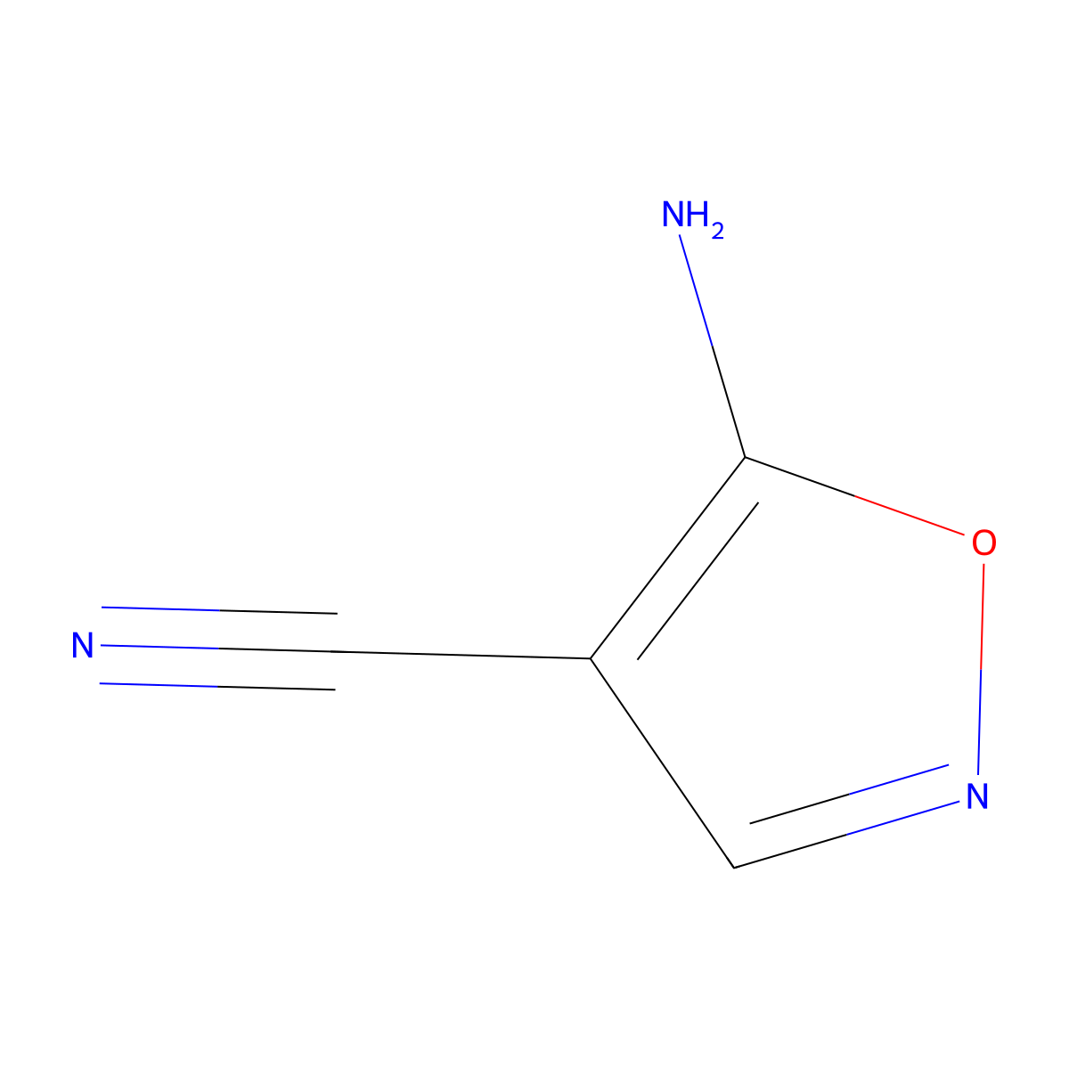 5-Amino-1,2-oxazole-4-carbonitrile molecular structure, CAS 98027-17-9