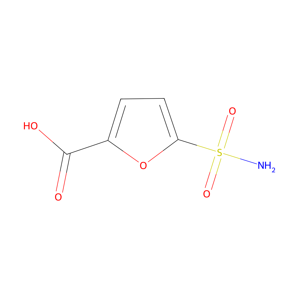 5-(Aminosulfonyl)-2-furoic acid molecular structure, CAS 98027-63-5