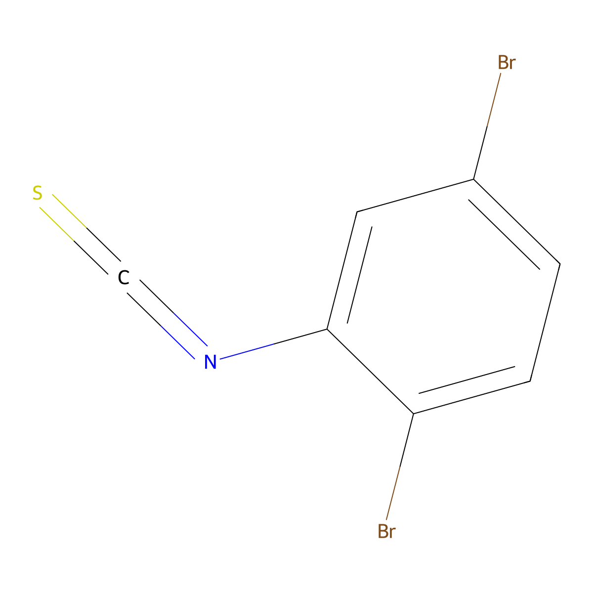 2,5-Dibromophenyl isothiocyanate molecular structure, CAS 98041-67-9