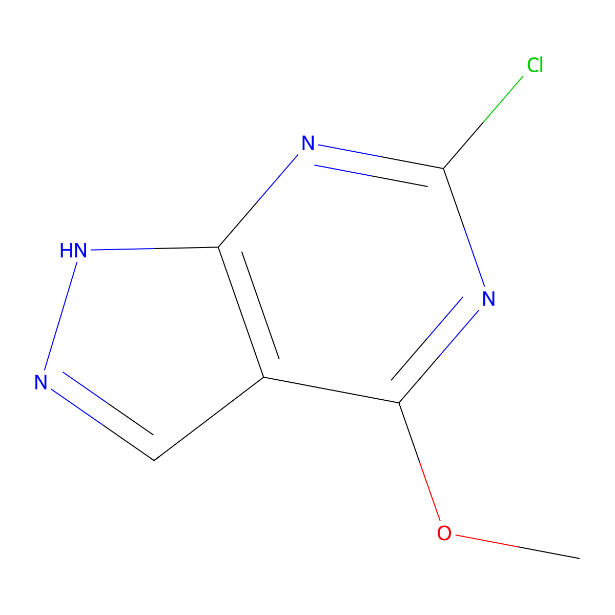 6-Chloro-4-methoxy-1H-pyrazolo[3,4-d]pyrimidine molecular structure, CAS 98138-75-1