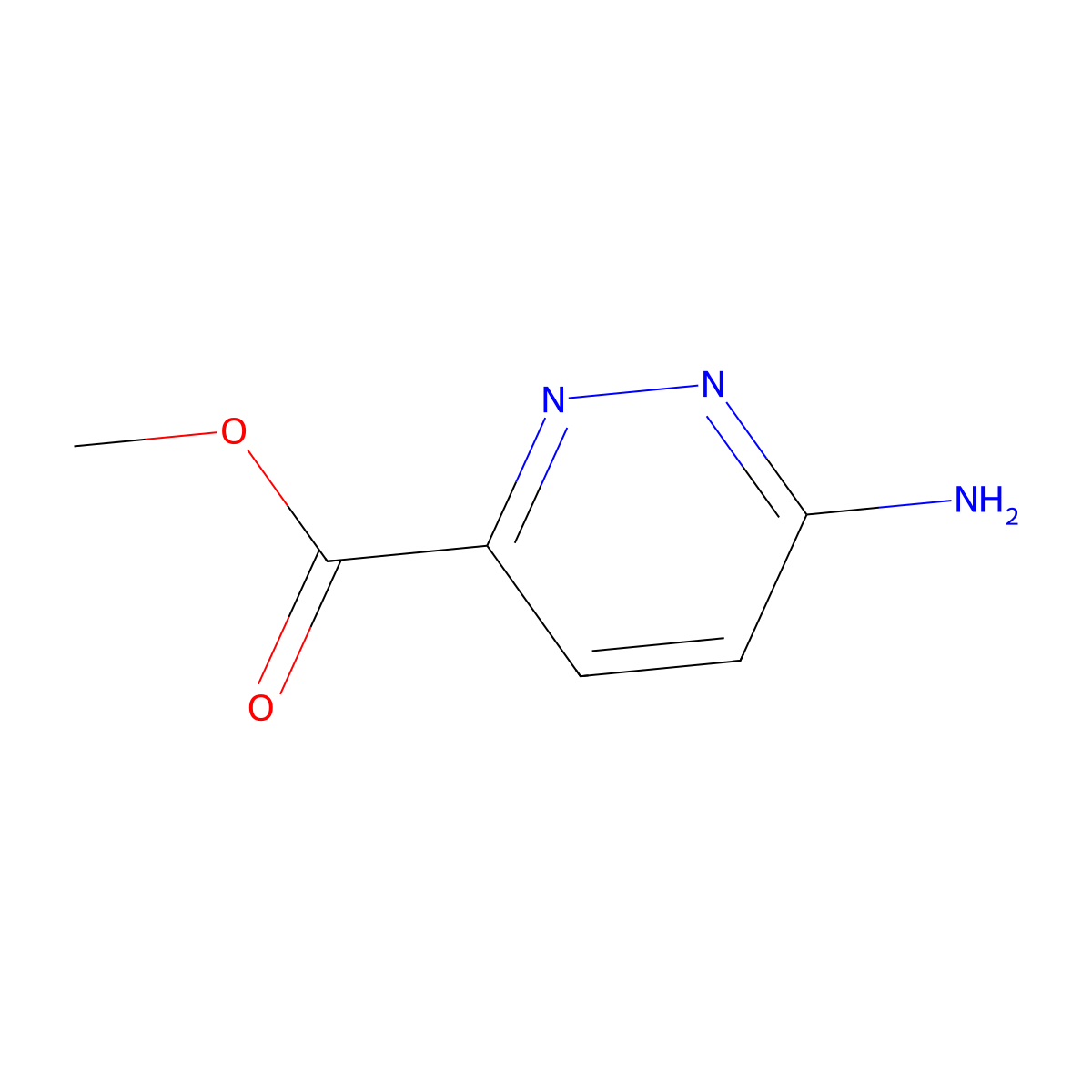 Methyl 6-aminopyridazine-3-carboxylate molecular structure, CAS 98140-96-6
