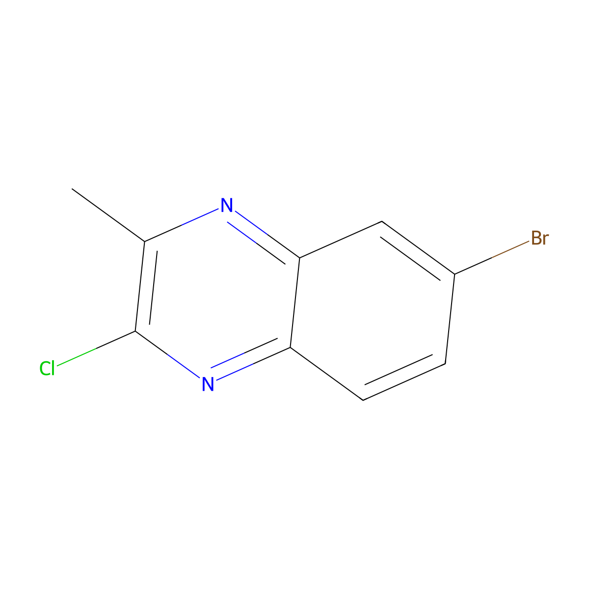 6-Bromo-2-chloro-3-methylquinoxaline molecular structure, CAS 98416-72-9