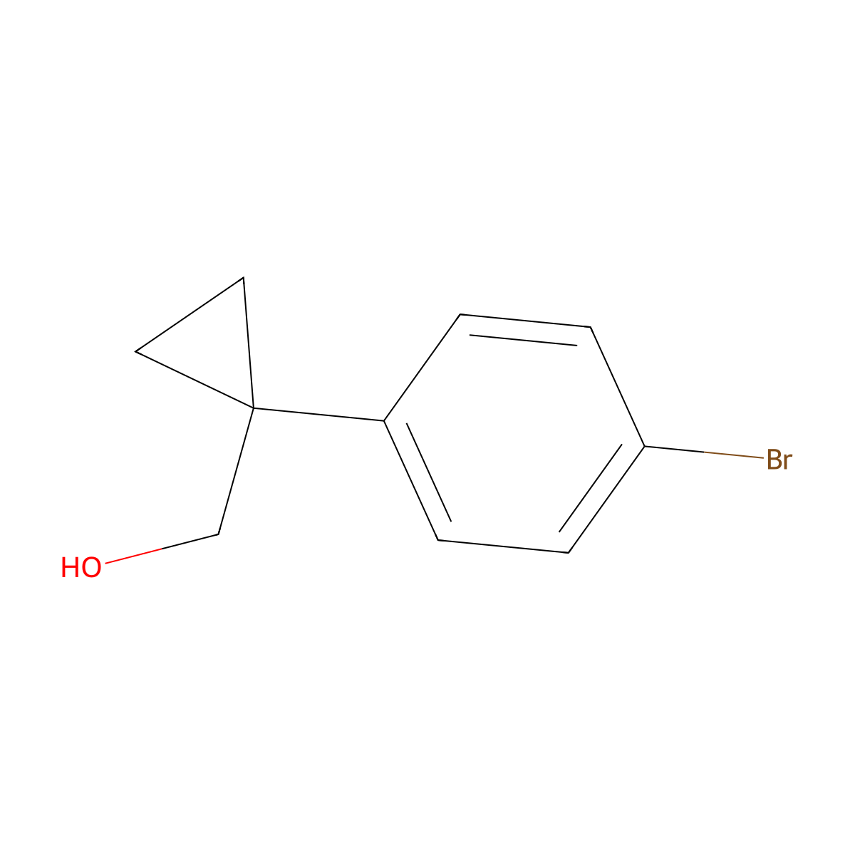 (1-(4-Bromophenyl)cyclopropyl)methanol molecular structure, CAS 98480-31-0