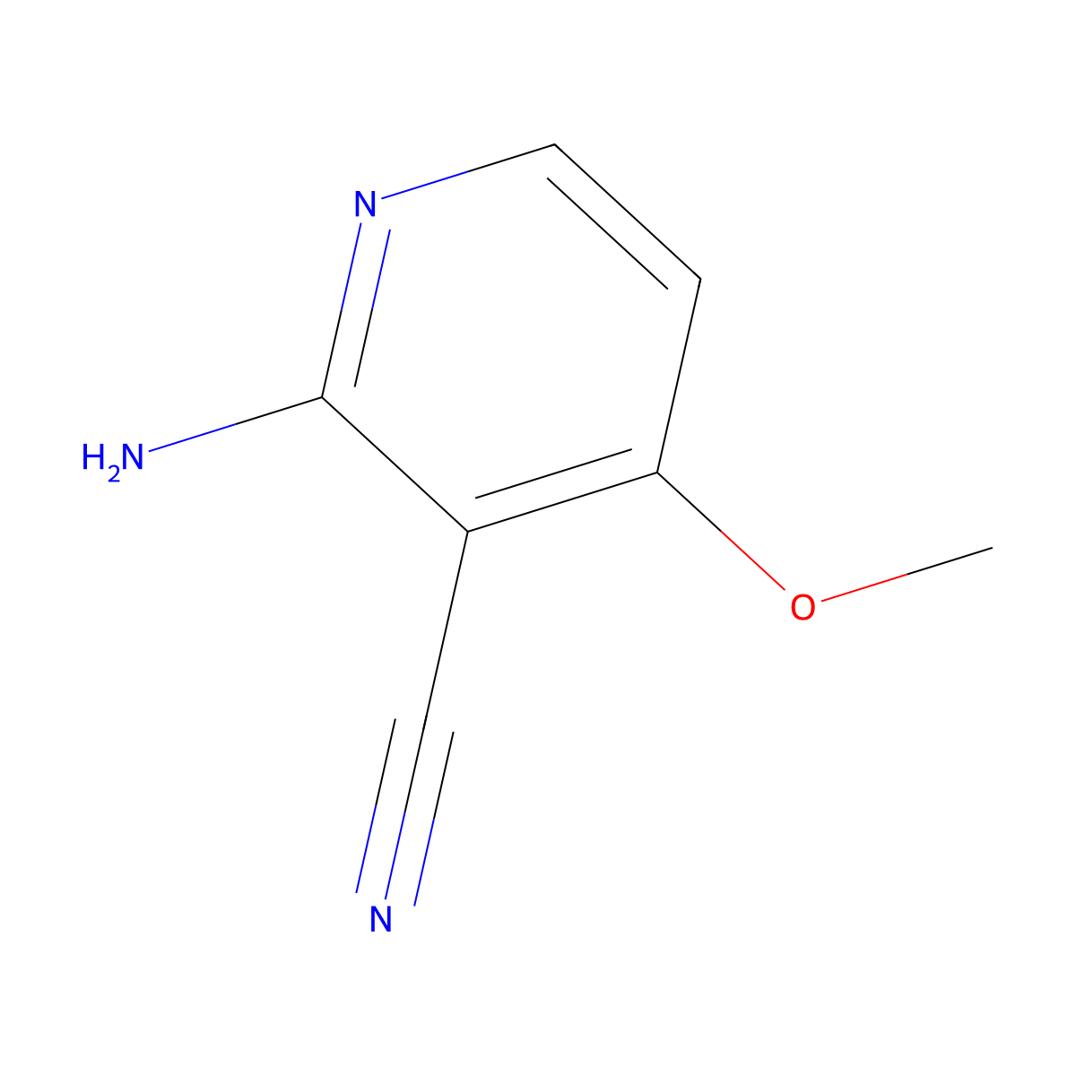 2-Amino-4-Methoxynicotinonitrile molecular structure, CAS 98651-70-8