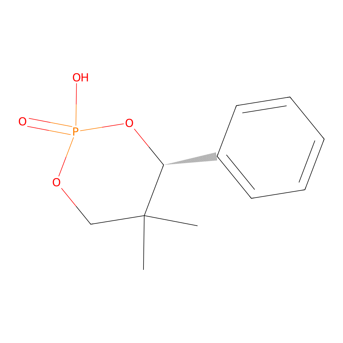 (4R)-2-Hydroxy-5,5-dimethyl-4-phenyl-1,3,2-dioxaphosphorinan 2-oxide molecular structure, CAS 98674-80-7